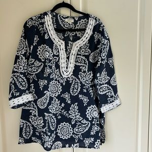 Linen tunic  top size XL